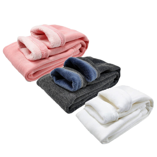 HuaAngel 3 Pack Girls Fleece Lined Leggings Thermal Soft Stretchy Winter Pants Sizes 2-10