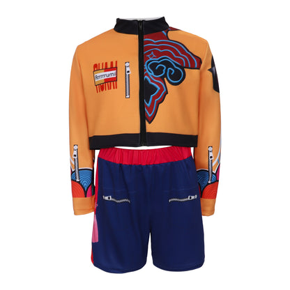 KAWELL Girl Pop Singer Costume Demon Hunter Top Pants Dress Dancer Dress Up Halloween Cosplay Outfits Set, 768718589445