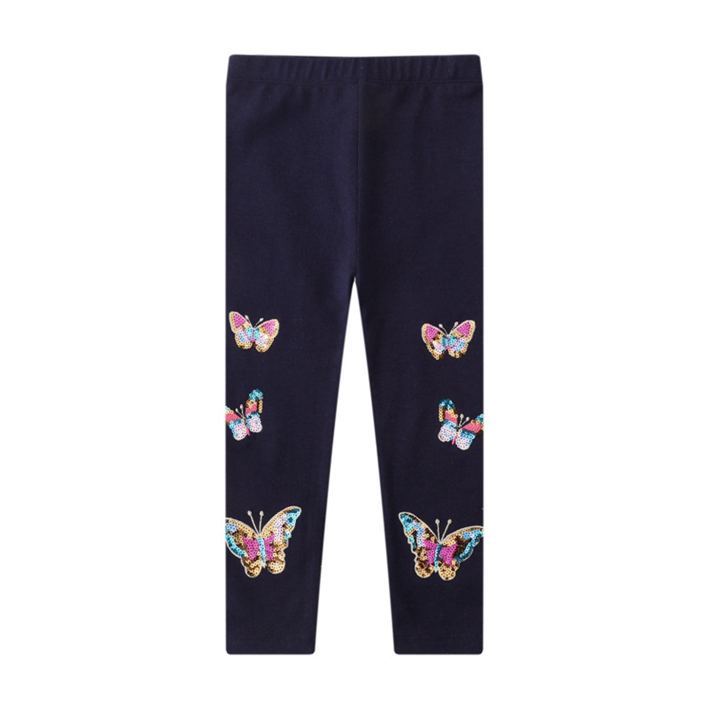 Girls Butterflies Glittering Sequins Leggings Q792 Sizes 2-7