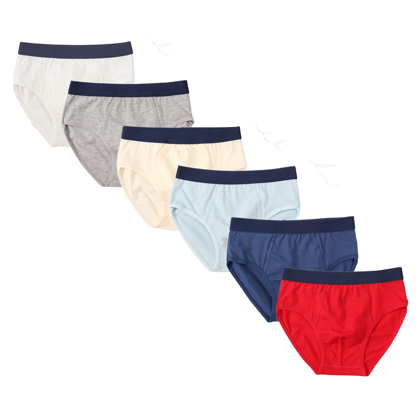 HuaAngel Boys Cotton Underwear 6 Pack Soft Breathable Kids Briefs with Stretch Waistband,3-8 Years