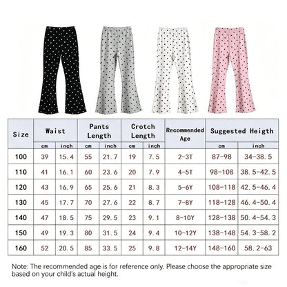 HAWEE Girls Flare Leggings 2-14 Years High-Waisted Bell Bottom Yoga Pants, Soft Cotton Dance Tights, 4 Pack Toddler to Teen Flared Pants