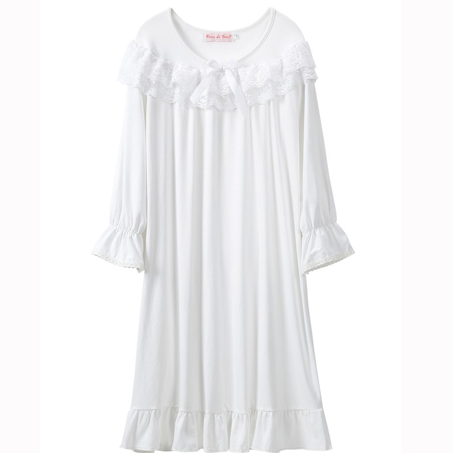 HuaAngel Girl's Nightgown Long Sleeve Princess Pajama Dress Soft Cotton Kids Sleepgown 3t-13 Years