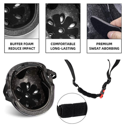 Kawell Unisex Multi-Sport Helmet, Adjustable Skateboard & Bike Helmet, Lightweight & Breathable