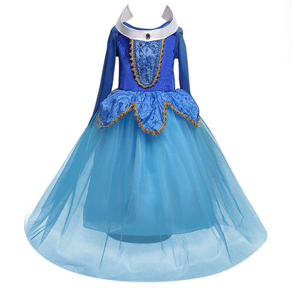 HAWEE Little Girls Princess Dress Cosplay Off Shoulder Pink Dress Halloween Fancy Dress Age 3-8Y