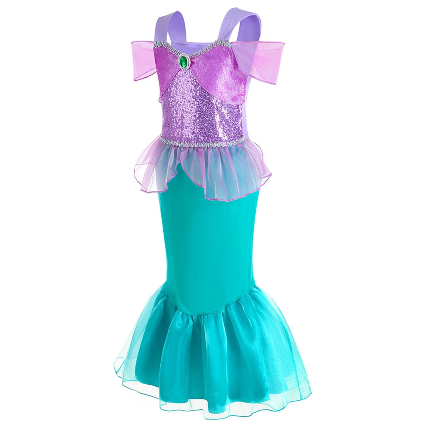 HAWEE Little Girls Mermaid Costume Princess Dress Halloween Outfits Cosplay Fancy Dress