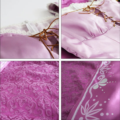 URSOFINE Women's Princess Purple Dress Purple Cosplay Costume Halloween Princess Lepe Dress Purple Magic Dress