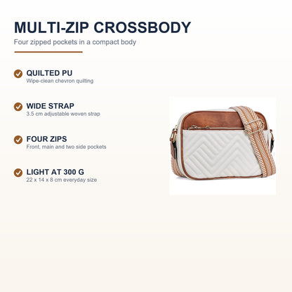 Multi-Zipper Crossbody Bag - Feature overview