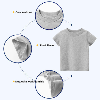 CHOYURME CHONYURM Toddler Girls Cotton Short Sleeve T-Shirt,Casual Daily Shirt for Kids,4-Pack,Sizes 2T-7T