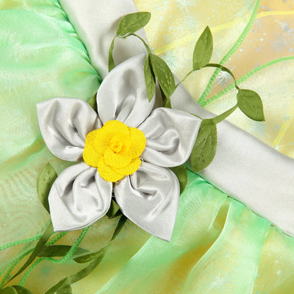 HAWEE Princess Dress for Girls Green Fairy Frog Birthday Party Fancy Dresses Halloween Elf Costume