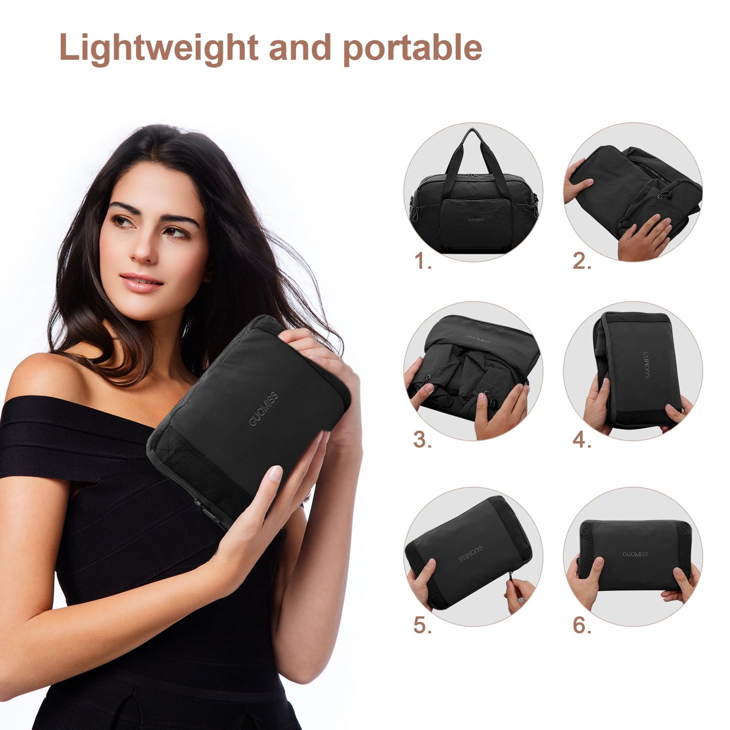 URSOFINE Nylon Duffle Bag, Lightweight Foldable Expandable Gym Bag with Wet Pocket & Luggage Sleeve, Large Capacity Carry On Travel Bag for Men Women, Ideal for Fitness Camping Weekend Getaways Green