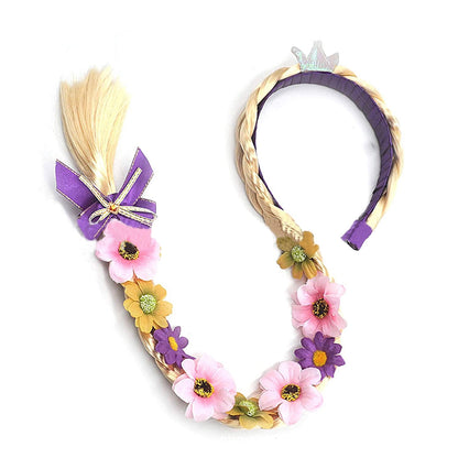 LOEL Girls Princess Dresses Birthday Cosplay Party Princess Dress up Purple Fairy Dress