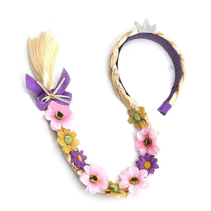LOEL Girls Princess Dresses Birthday Cosplay Party Princess Dress up Purple Fairy Dress