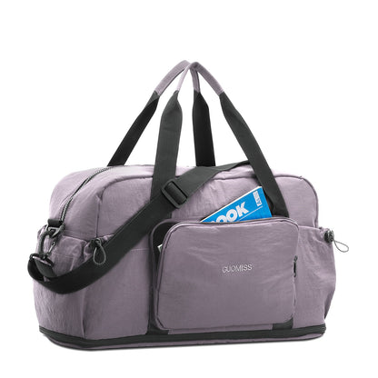 URSOFINE Nylon Duffle Bag, Lightweight Foldable Expandable Gym Bag with Wet Pocket & Luggage Sleeve, Large Capacity Carry On Travel Bag for Men Women, Ideal for Fitness Camping Weekend Getaways Green