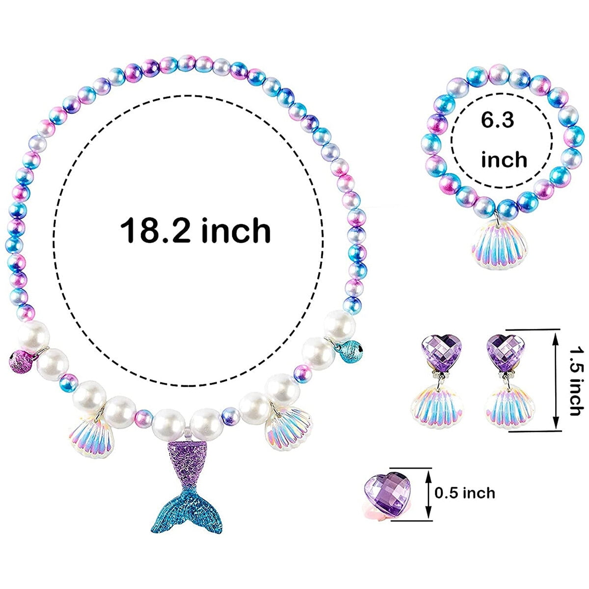 HAWEE Little Girls Mermaid Costume Princess Dress Halloween Outfits Cosplay Fancy Dress