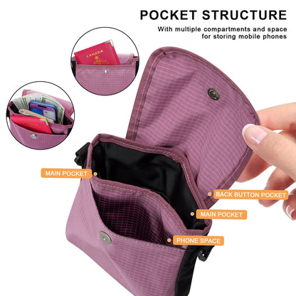 URSOFINE Small Crossbody Bag for Women, Phone Lanyard for Women/Men, Cell Phone Purses with Detachable 6-Layer Card Holder