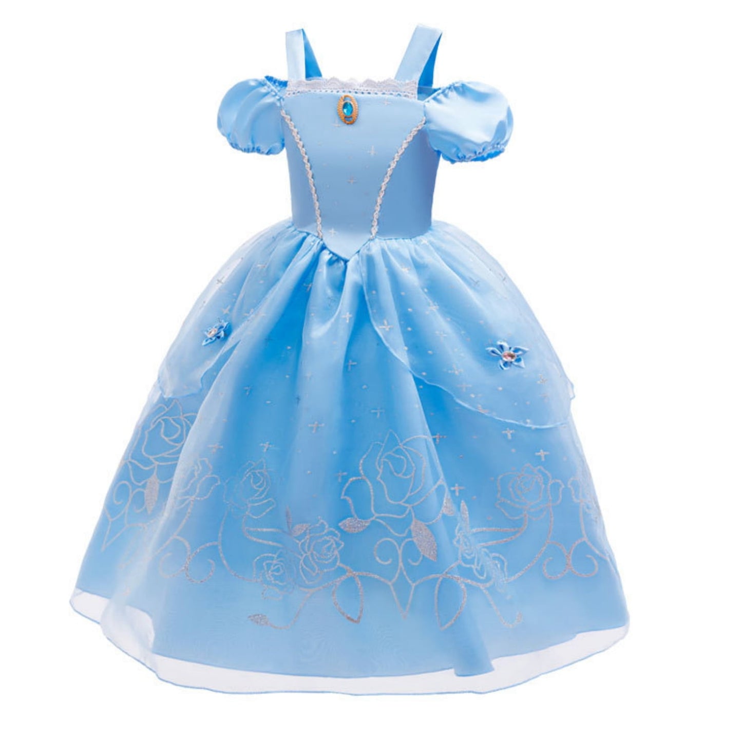 HAWEE Princess Fairy Dress Up Costume for Toddler and Little Girls - Blue Birthday Party Dress