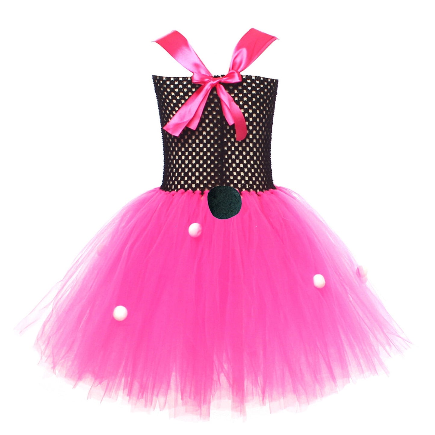 HAWEE Easter Rabbit Dress for Girls Pink Sleeveless Bunny Tutu Tulle Dress Rabbit Costume 5 PCS Kids Birthday Fancy Dress Up