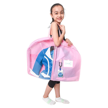 URSOFINE Waterproof Hanging Garment Bag 40 inch Clothes Bag with Gusset, 5 Pockets Side Zip for Dance Costumes Sports Skating Theatre Pageants Cheer Cosplay
