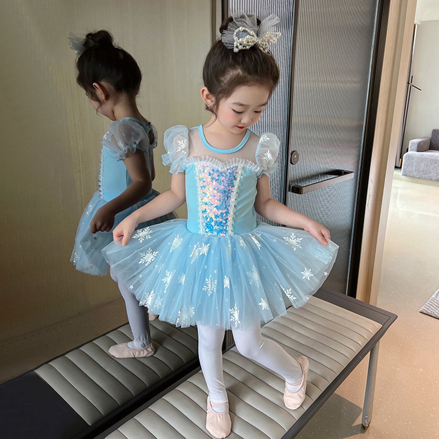 Phenas Ballet Leotards Tutu Dress for Toddler Girls Ballerina Outfits Dance Costume Dancewear with Tulle Skirt