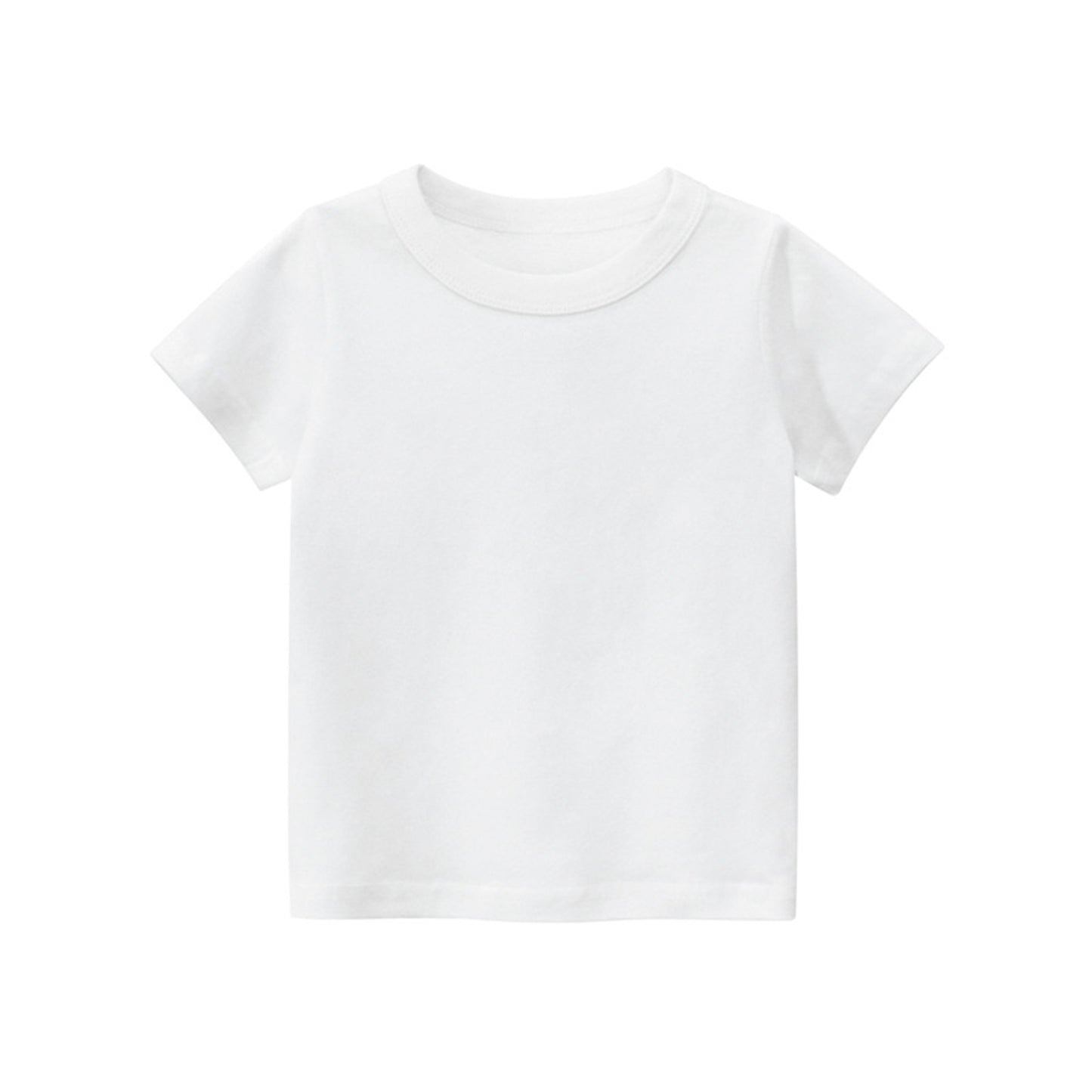 CHOYURME CHONYURM 7 Pack Toddler Boys Solid Short-Sleeve Tee Shirts 100% Cotton Crew Neck T-Shirt for Boys Girls Size 2-7T