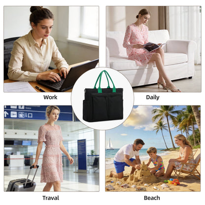 URSOFINE Tote Bag for Women, Lightweight Crossbody Tote Handbag with Dry Pocket, Nylon Shoulder Bag with Detachable Shoulder Strap for Work, Travel, Daily Use