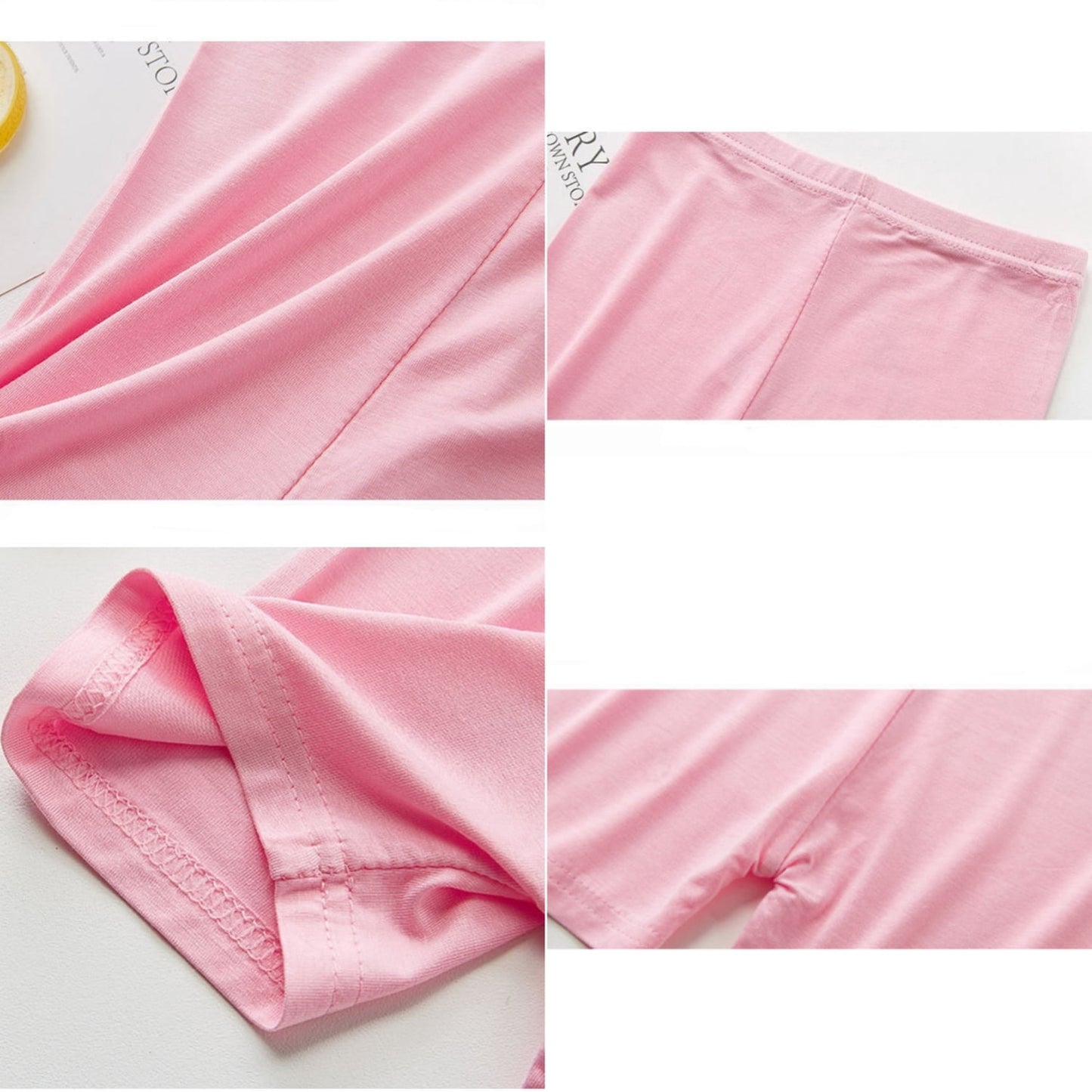 HAWEE 6 Pack Girls Bike Shorts Breathable Stretchy Modal Pettipants Sports Dance Shorts Solid Casual Athletic Shorts for Kids Little Girls