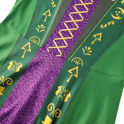 KAWELL Halloween Girls Witch Winifred Dress Up Carnival Party Sarah Mary Sanderson Sisters Witch Cosplay Costume