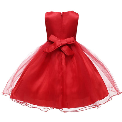 HAWEE Flower Girls Dress Sleeveless Sequin Tutu Princess Dress Birthday Party Pageant Ball Gown for Age 3-10 Years Old