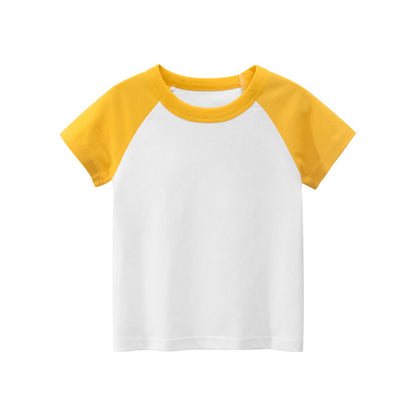 Pheans 7 Pack Unisex Infant Baby Crew Neck T-Shirt Toddler Short Sleeve Tees 100% Organic Cotton Shirts for Boys Girls 12 Months-9Years