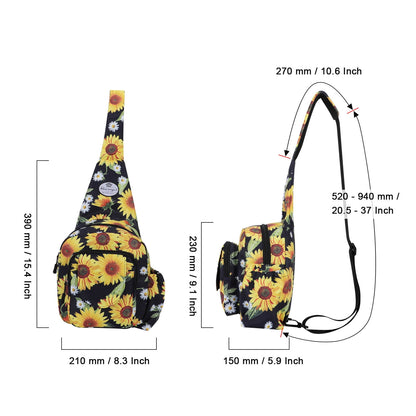 HAWEE Crossbody Sling Bags for Women, Small Sling Shoulder Backpack with Convertable Strap Fashionable Travel Chest Pack for Trip Sports Work