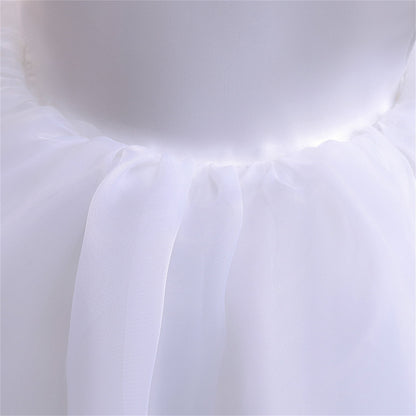KAWELL Easter Dress for Girls Puff Sleeve Floral Dress Wedding Pageant Party Ball Gown Dresses