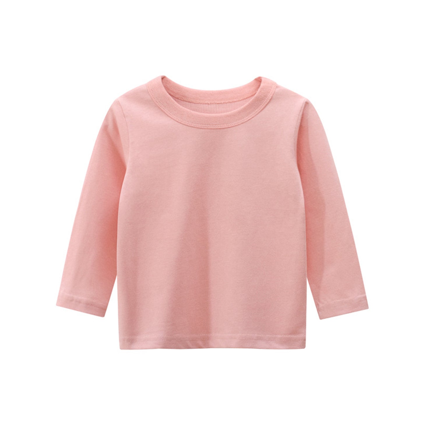 LOEL Toddler Girls 3 Packs Long Sleeve Shirts,100% Cotton Casual Crewneck Basic T-Shirt 2-7T