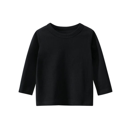 CHOYURME CHONYURM Toddler Boys 4 Packs Long Sleeve Shirts,100% Cotton Casual Crewneck Basic T-Shirt 2-7T