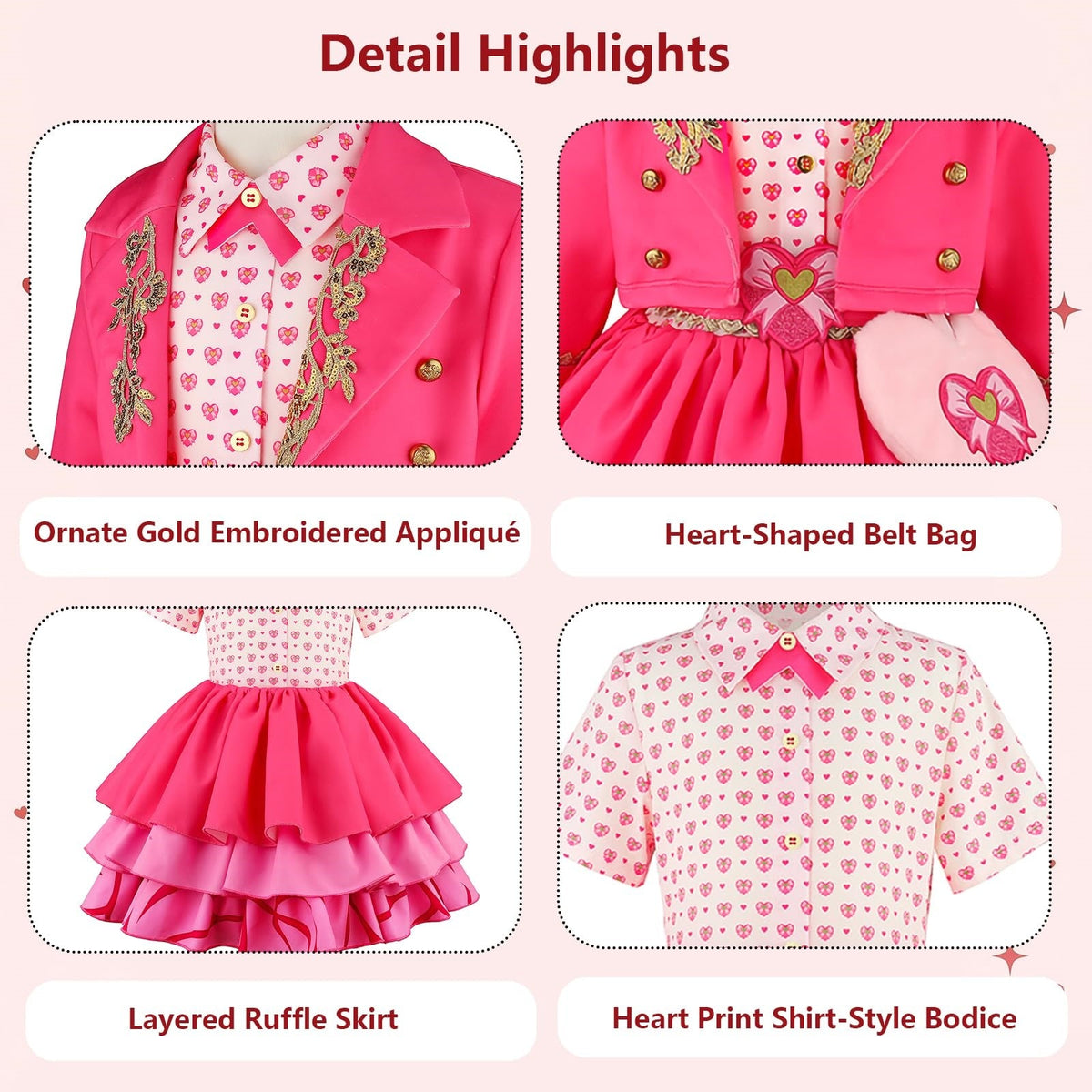 LOEL Kids Halloween Costume Pink — view 4