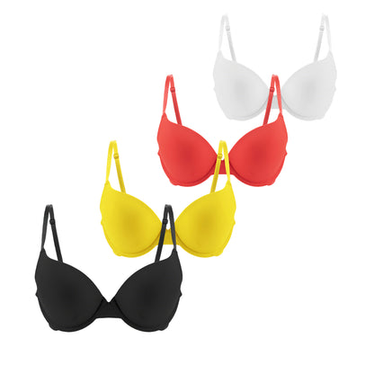 HuaAngel 3 Packs Teen Girls Bras Soft Breathable with Natural Lift T-Shirt Bras for Daily Wear Ages 12-20