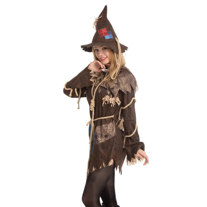 LOEL Scary Scarecrow Costume for Adult Women Halloween Dress up Party Cosplay