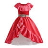 HAWEE Girls Elena Princess Dress Birthday Halloween Party Queen Fancy-Dress Costume with Wig for Kids 2-12 Years