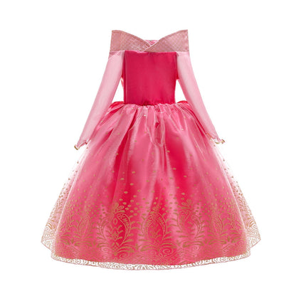 Phenas Aurora Princess Costumes Dress Christmas Halloween Birthday Role Play Cosplay Costume for Little Girls Dress Up