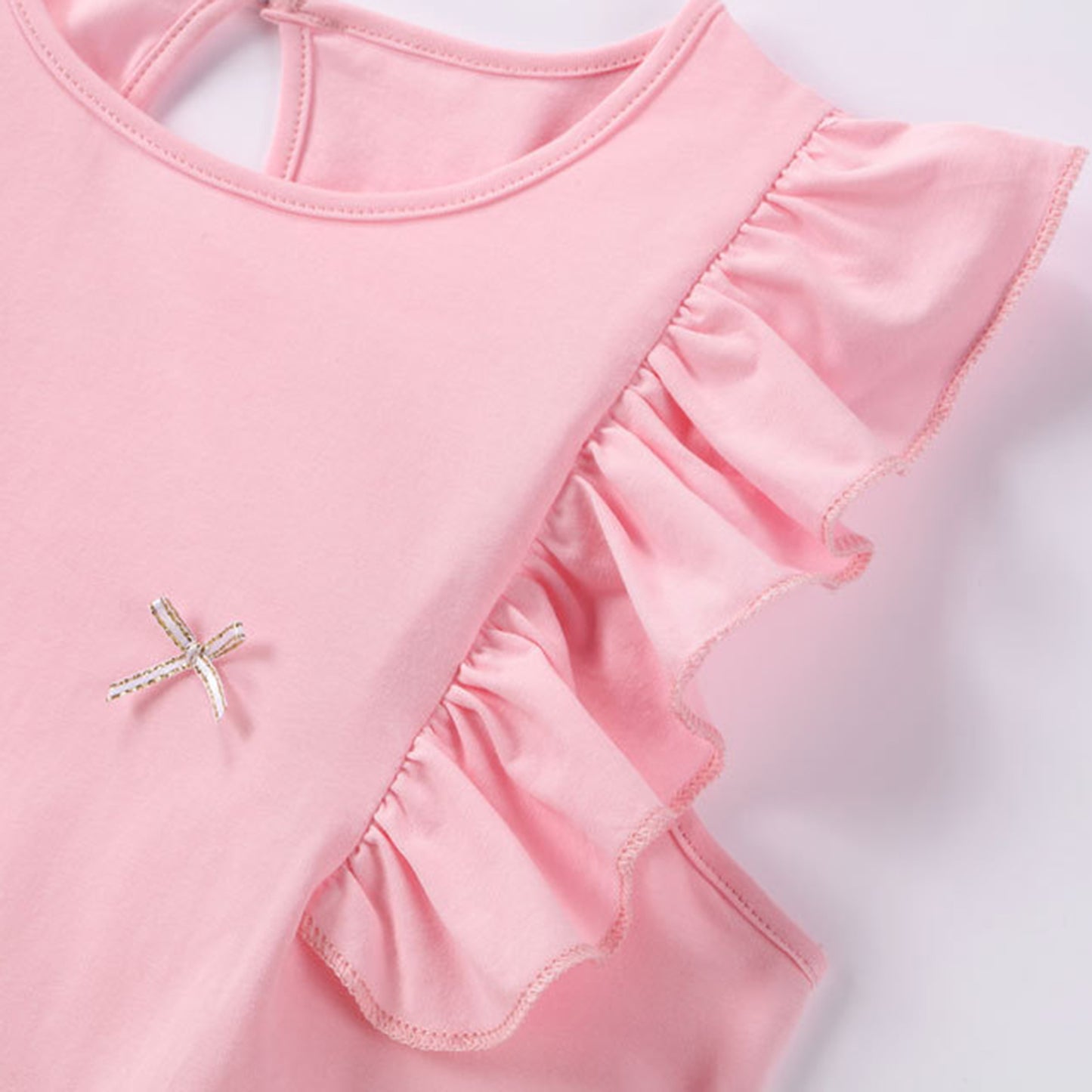 HuaAngel 2 Pieces Girls Cotton Nightgown Soft Sleeveless Night Dresses Sizes 2-12