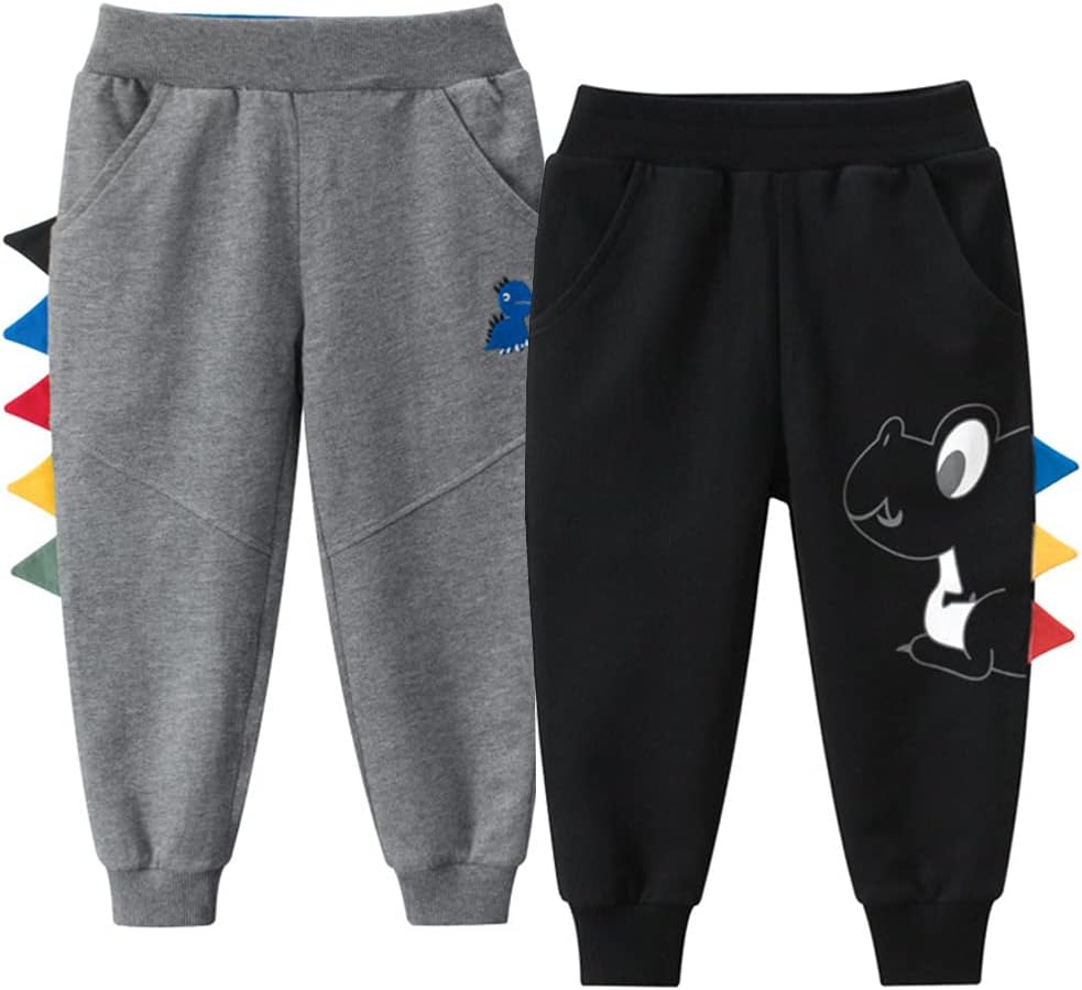Toddler Boys Sweatpants Kids Sport Jogger Pants Cotton Active Pants Multipack