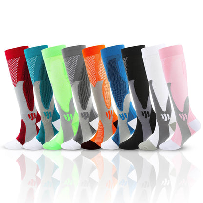 KAWELL 6 Pairs Compression Socks for Women and Men 20-30mmHg Circulation Support Socks