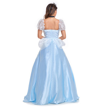 HAWEE Blue Princess Dress Up Costume Halloween Carnival Party Ball Gown for Adult Women