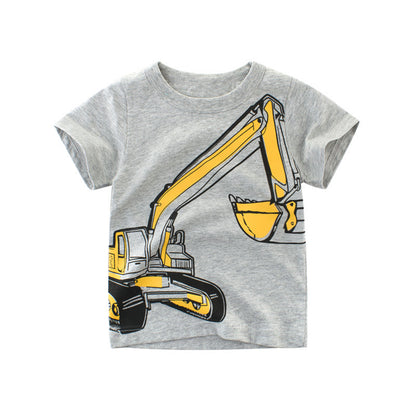 CHOYURME CHONYURM Toddler Boys Summer Cotton Short-Sleeve Graphic T-shirt,Pack of 3