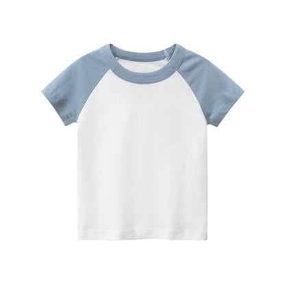 Pheans 7 Pack Unisex Infant Baby Crew Neck T-Shirt Toddler Short Sleeve Tees 100% Organic Cotton Shirts for Boys Girls 12 Months-9Years