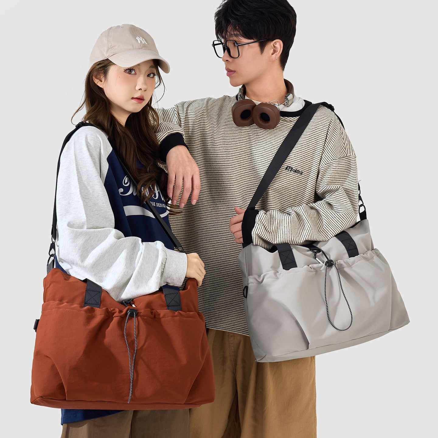 URSOFINE Unisex Crossbody Duffel Bag, Water Resistant Gym Bag with Wet Pocket, Lightweight Daily Commuter & Weekend Travel Handbag for Men Women, Green