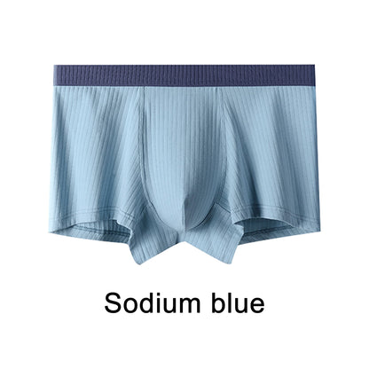 Phenas Mens Trunks Underwear Cotton Boxer Briefs Short Leg Comfortable Underpants 4 Pack