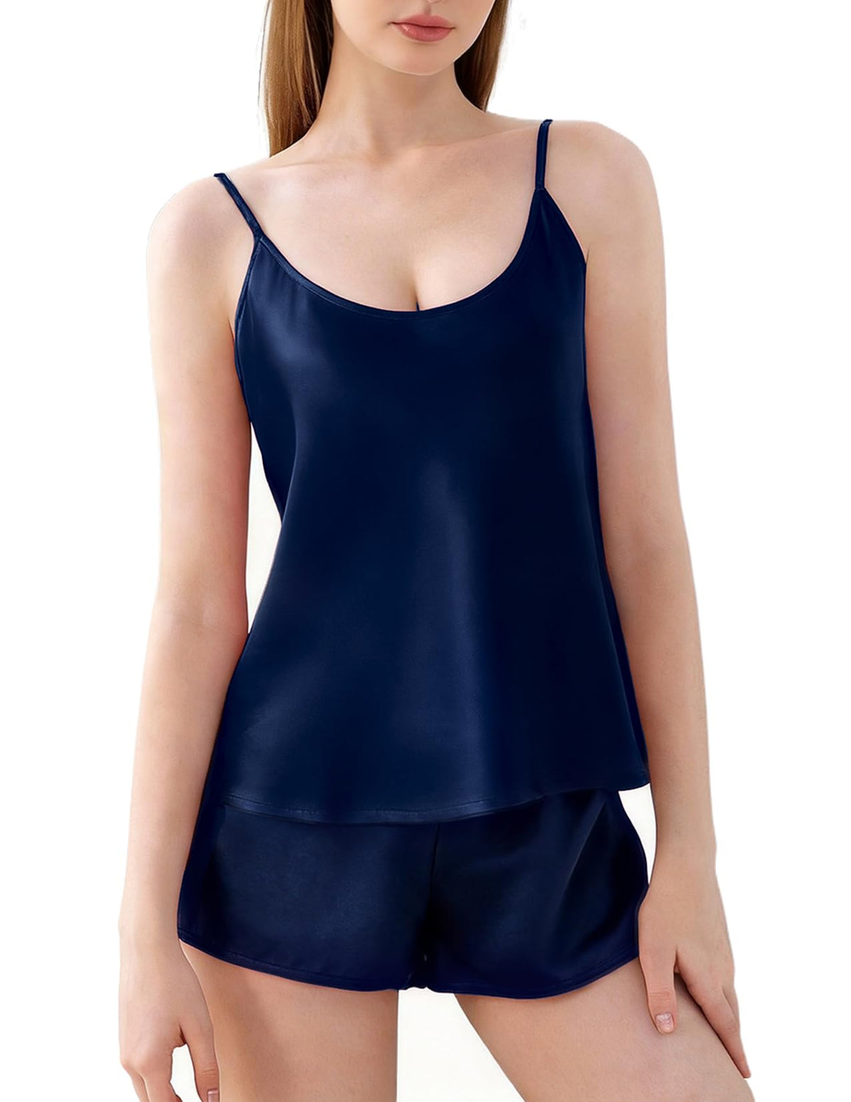 LOEL 100% 22 Momme Mulberry Silk Women's Cami & Shorts Pajama Set XS-XXL