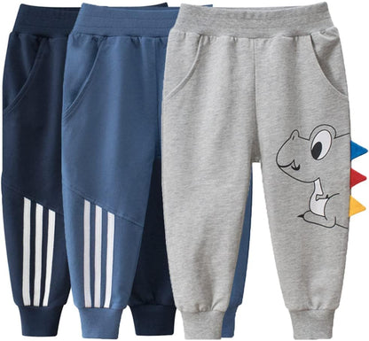 Toddler Boys Sweatpants Kids Sport Jogger Pants Cotton Active Pants Multipack
