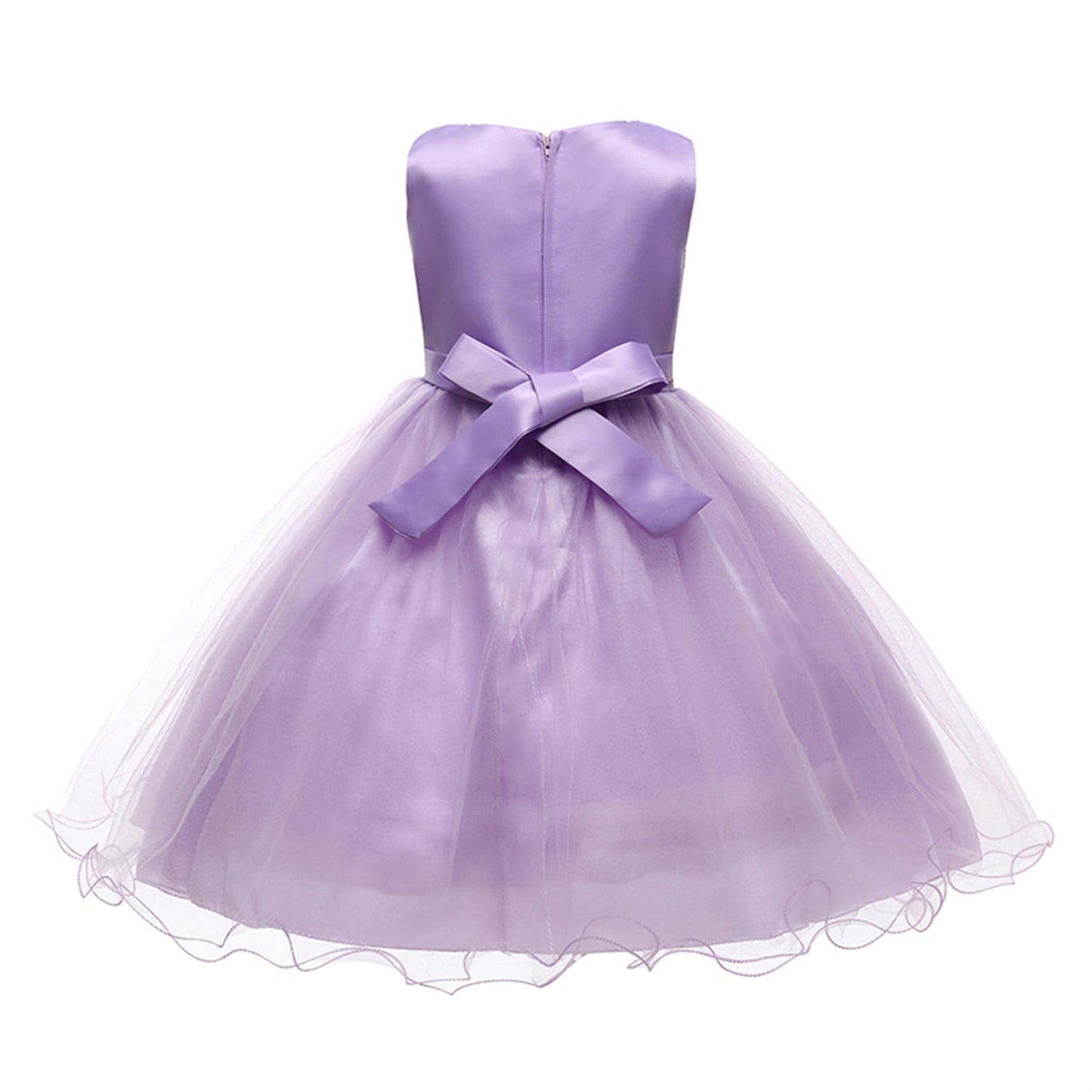 HAWEE Flower Girls Dress Sleeveless Sequin Tutu Princess Dress Birthday Party Pageant Ball Gown for Age 3-10 Years Old