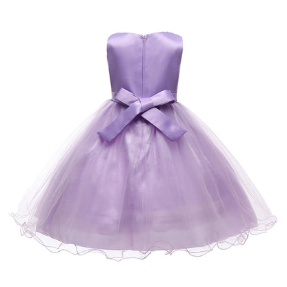 HAWEE Flower Girls Dress Sleeveless Sequin Tutu Princess Dress Birthday Party Pageant Ball Gown for Age 3-10 Years Old